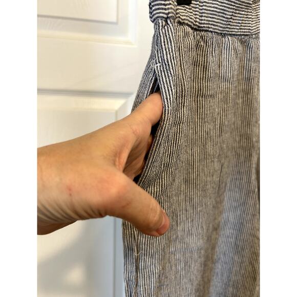 Marine Layer Aly Wide Leg Linen High Waist Cropped Pants, Size Small - Picture 3 of 7